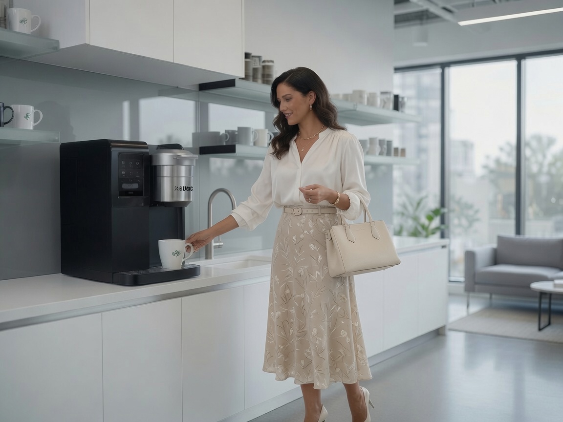 Modern office break room with Keurig